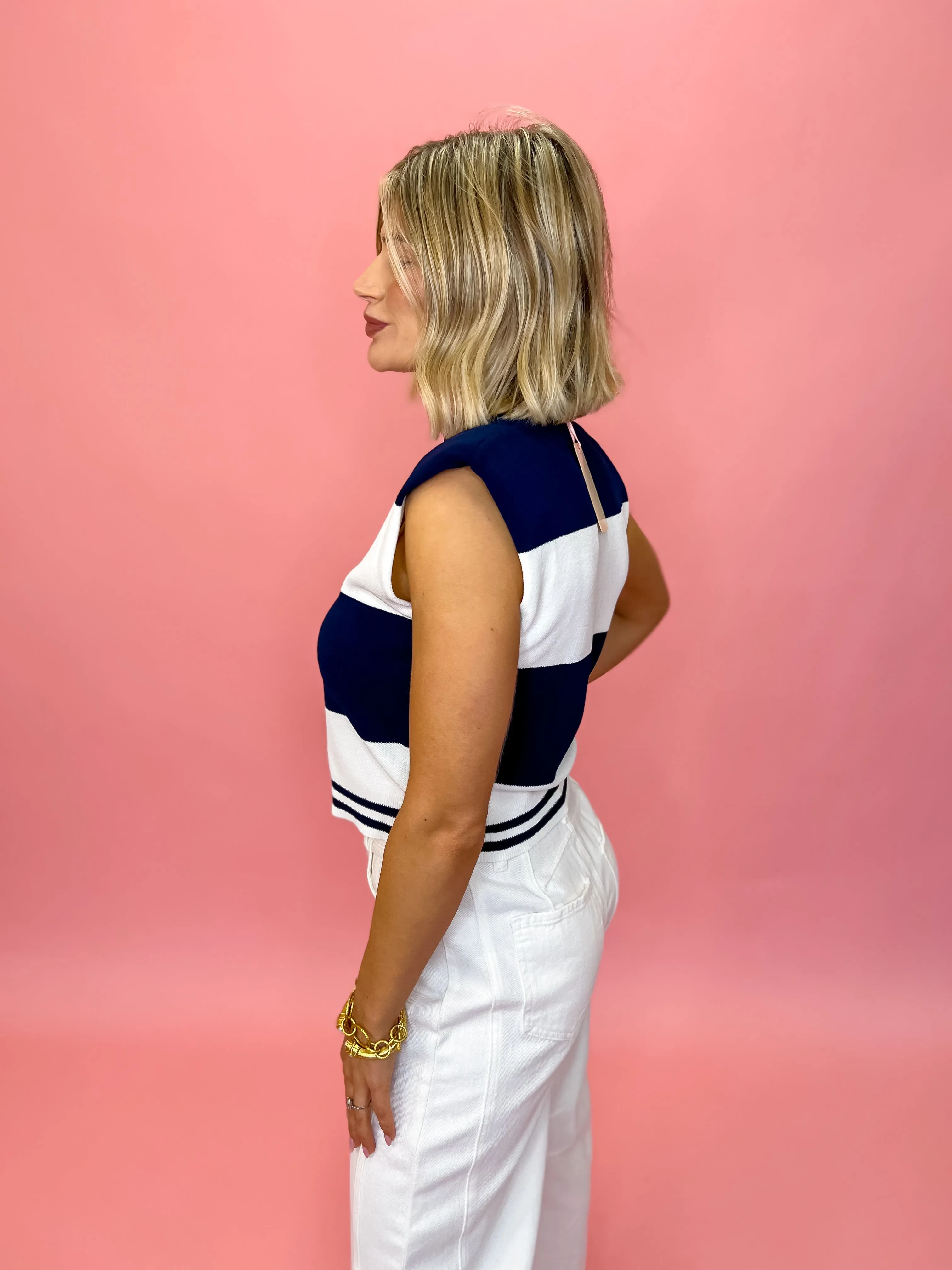 The Clubhouse Sweater Top - Navy