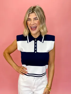 The Clubhouse Sweater Top - Navy