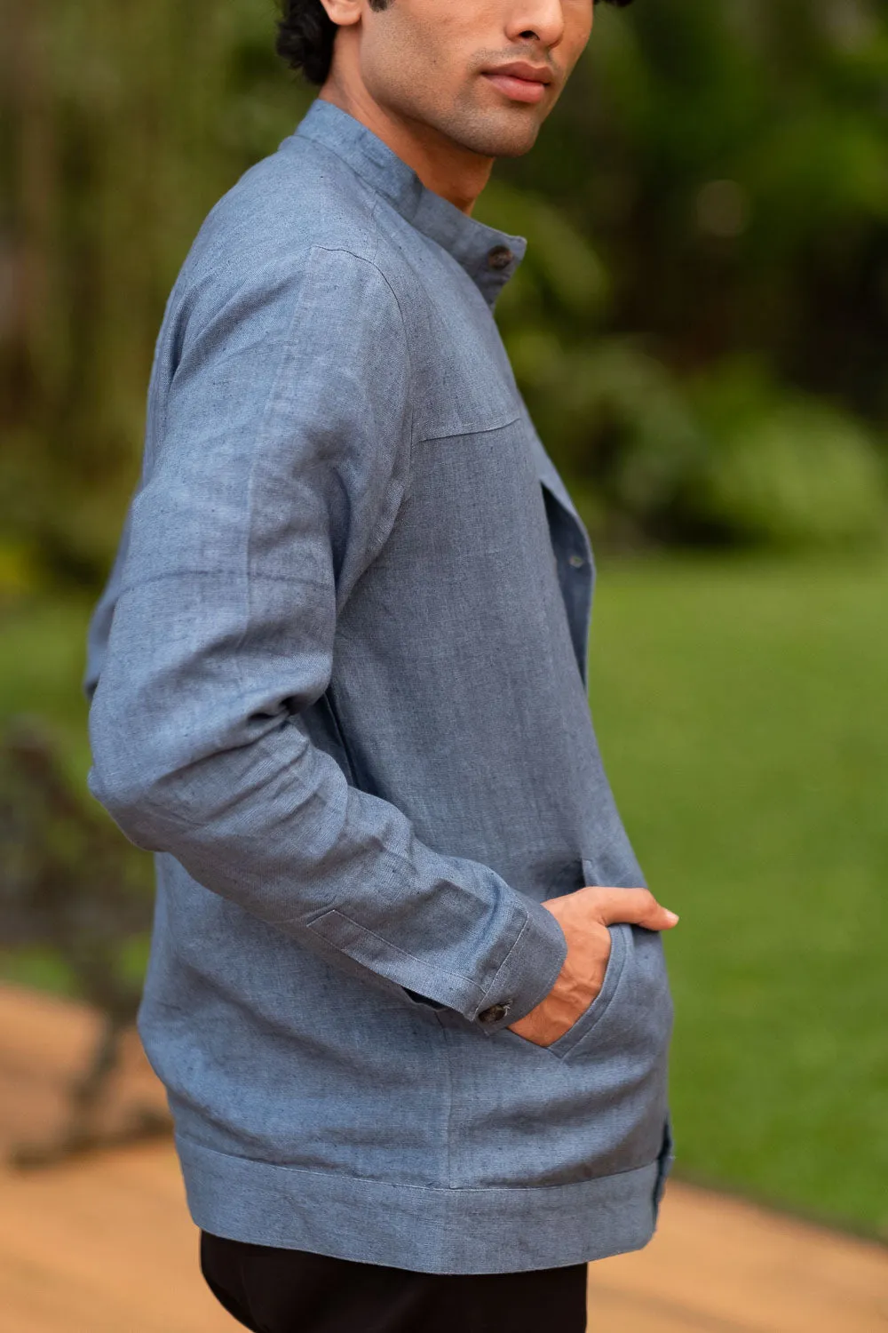 The Linen Buttondown Jacket
