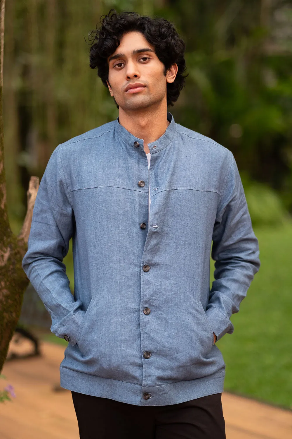 The Linen Buttondown Jacket