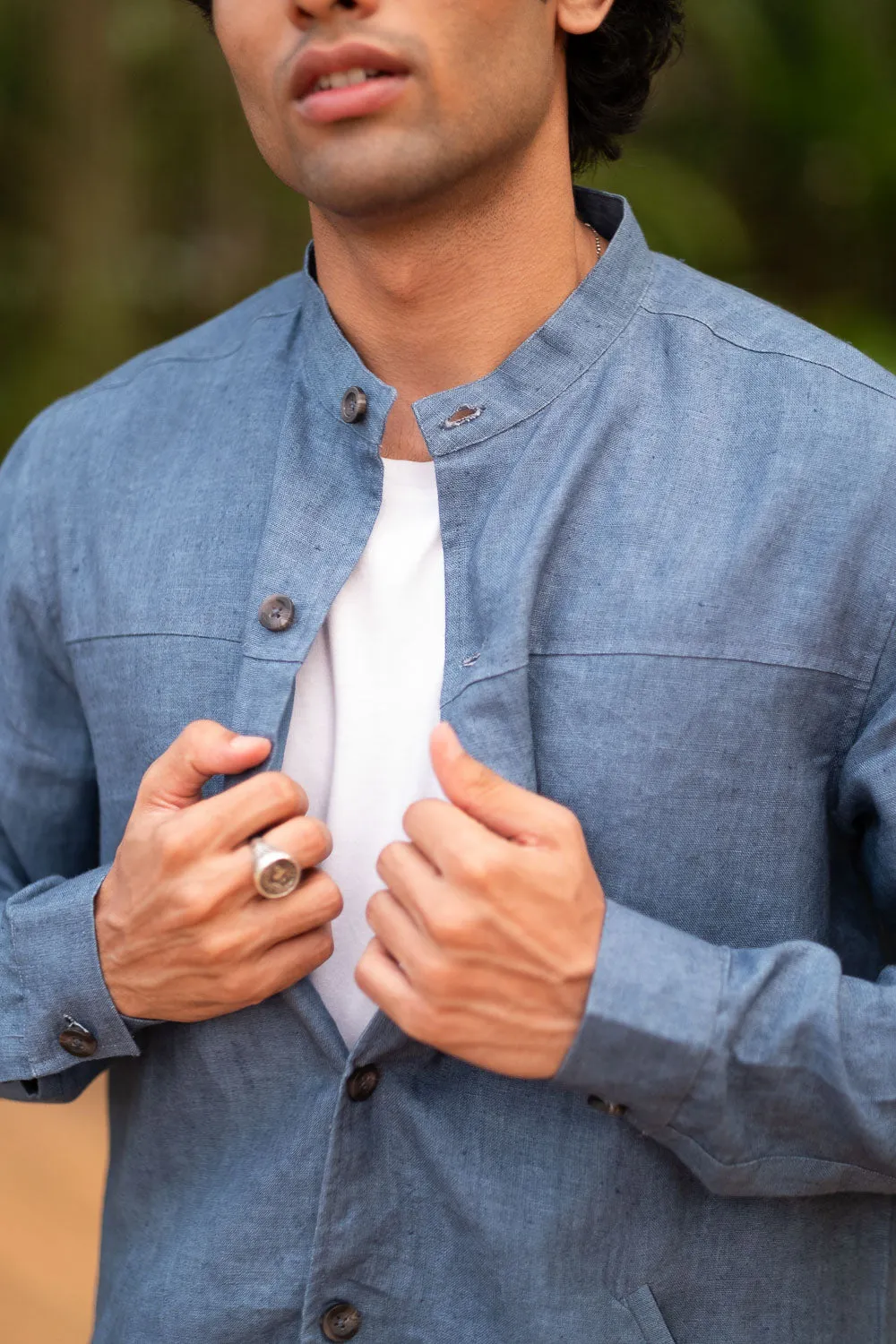 The Linen Buttondown Jacket