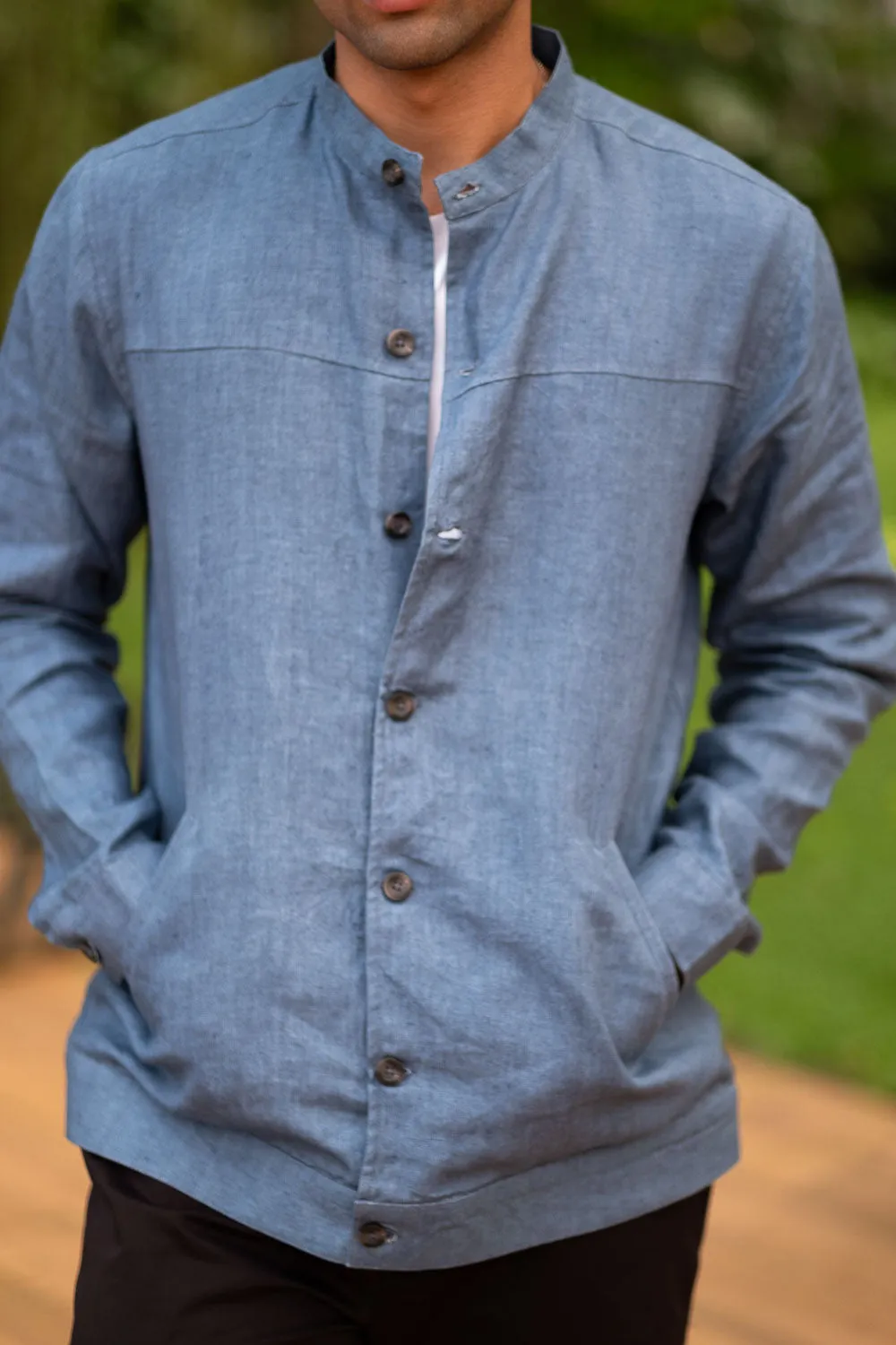 The Linen Buttondown Jacket