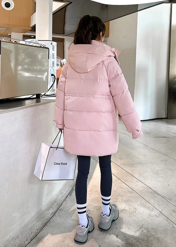 Thickened Quilted Hip-length Relaxed-fit Puffer Jacket