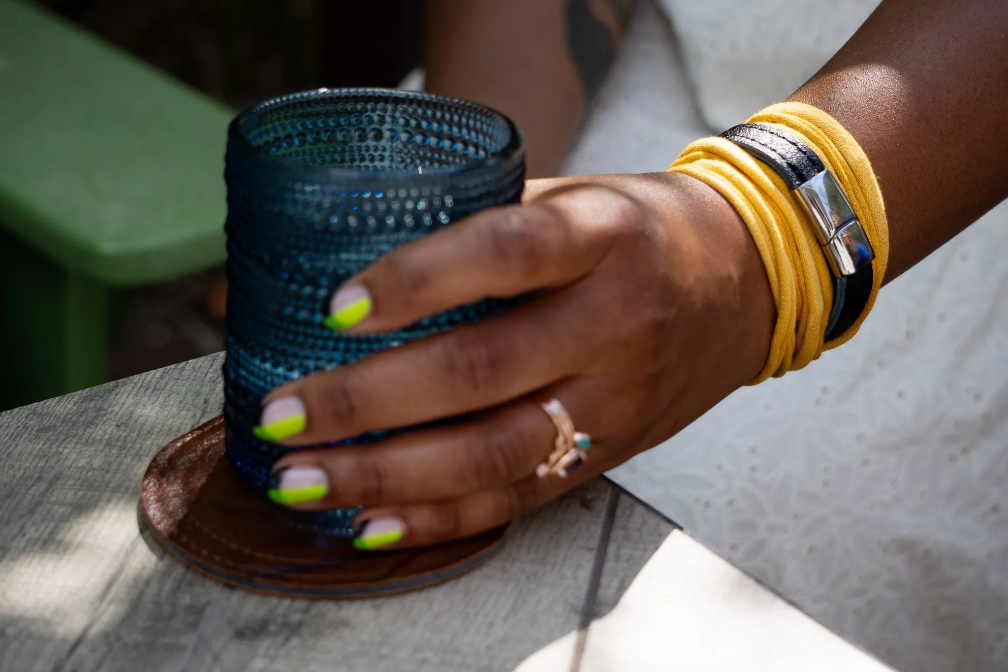 Threads for Hope Bracelet / Lime Green