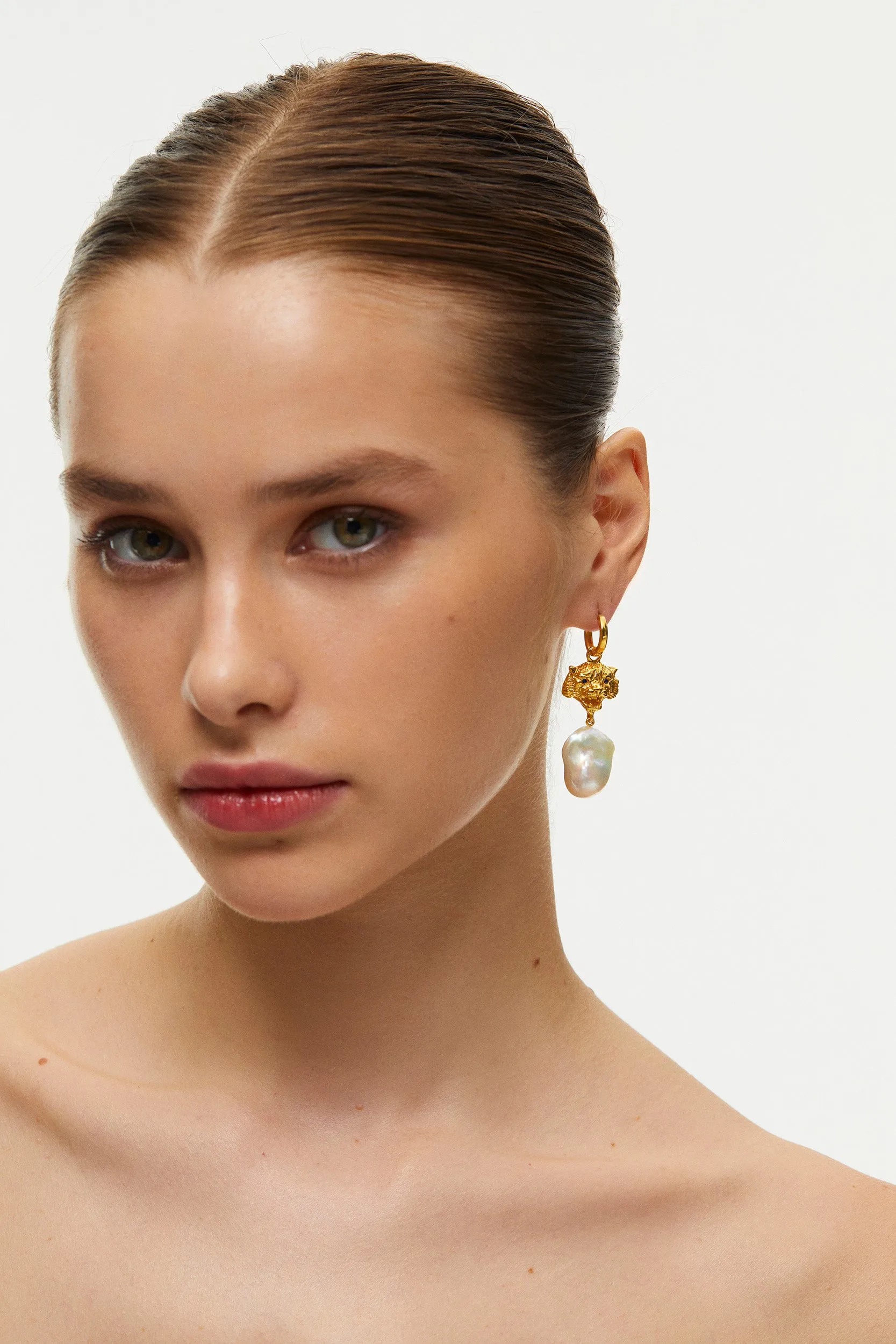 TIGER BAROQUE HOOP EARRINGS