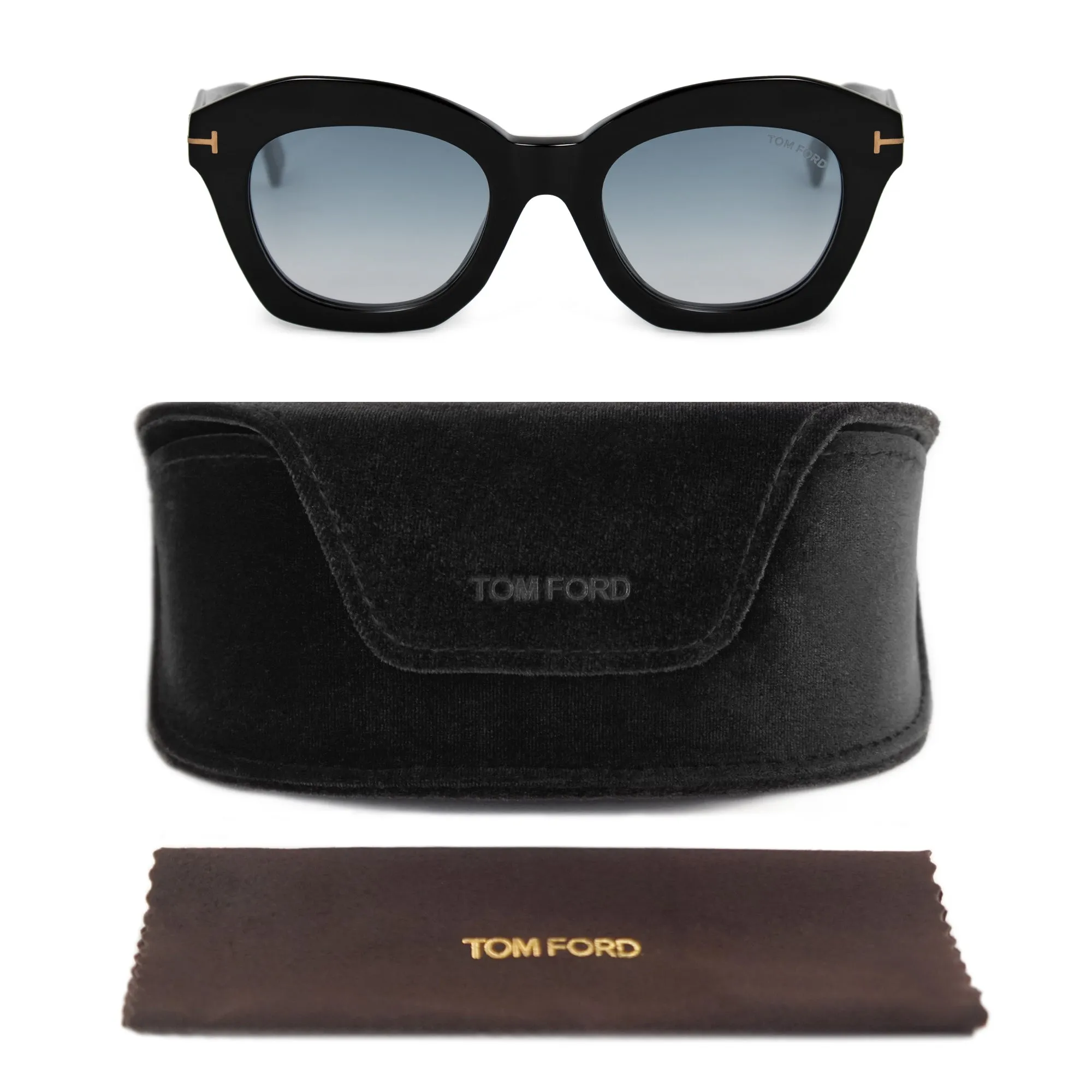 Tom Ford Bardot Butterfly Sunglasses FT0689 01P 53