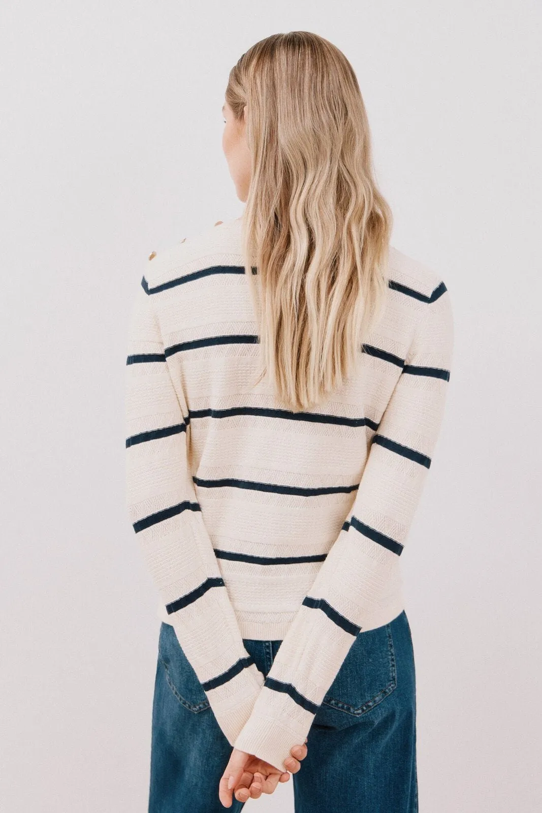Two- buttons jersey - Navy