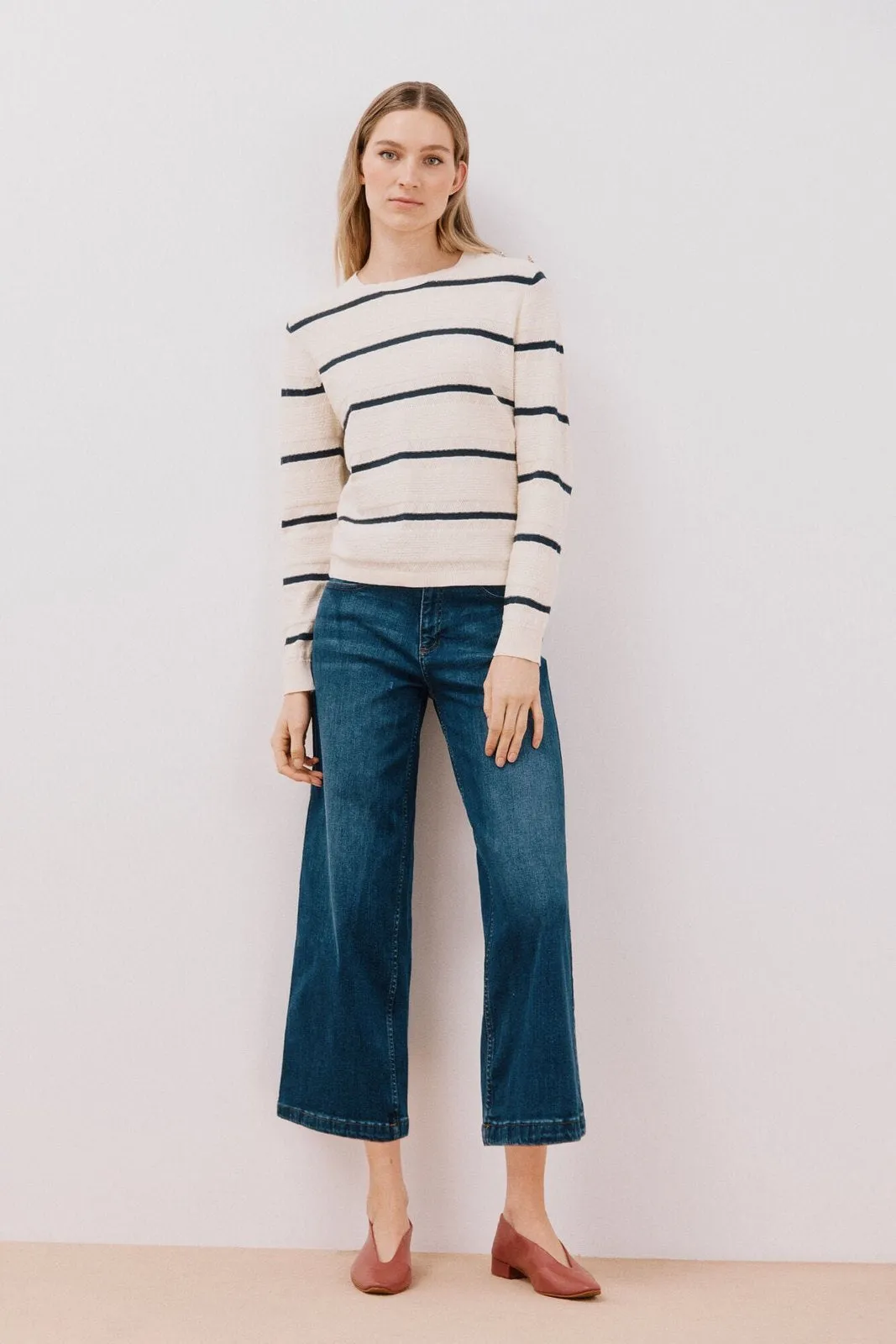 Two- buttons jersey - Navy