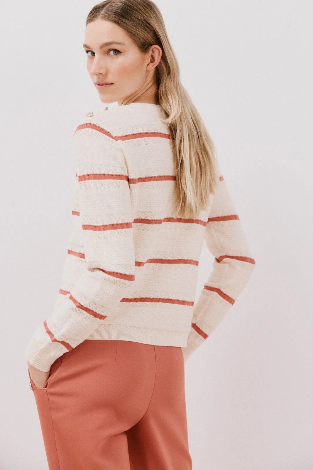 Two- buttons jersey - Pink