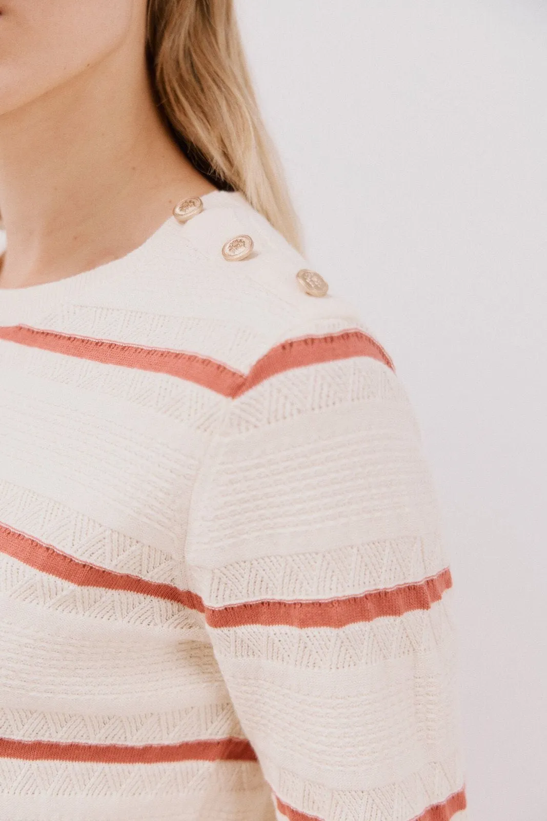 Two- buttons jersey - Pink