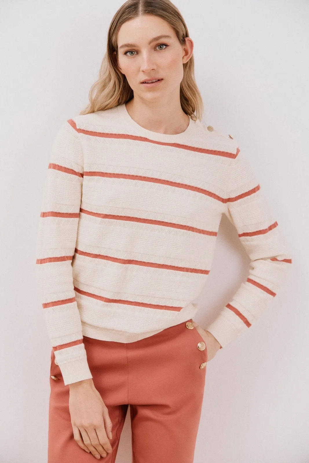 Two- buttons jersey - Pink