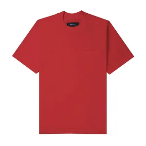 ULTRA HEAVY RARRI RED OVERSIZED POCKET TEE