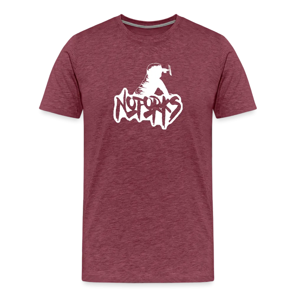 Unfork-gettable – No Forks Men’s Premium Tee (White Logo)