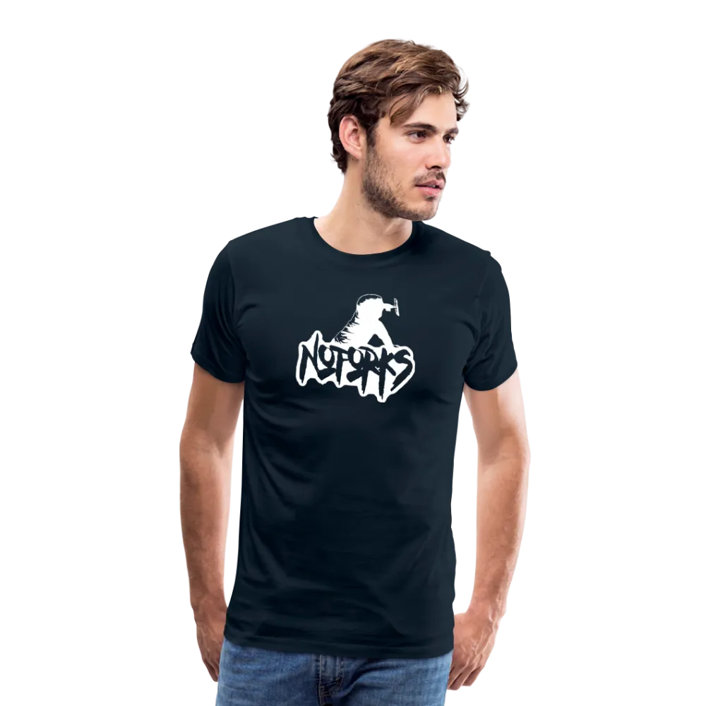 Unfork-gettable – No Forks Men’s Premium Tee (White Logo)