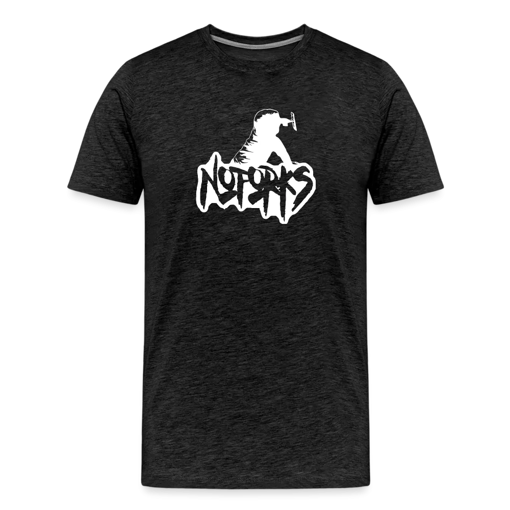 Unfork-gettable – No Forks Men’s Premium Tee (White Logo)