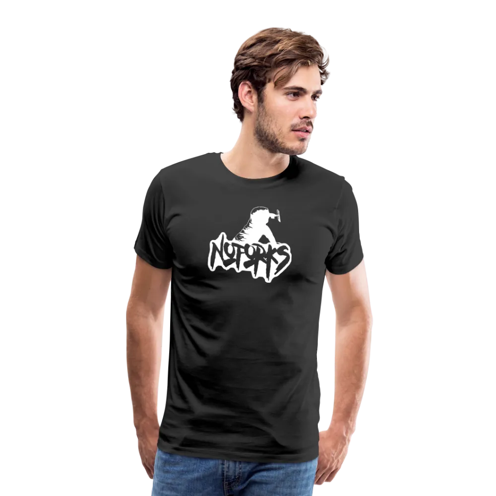 Unfork-gettable – No Forks Men’s Premium Tee (White Logo)