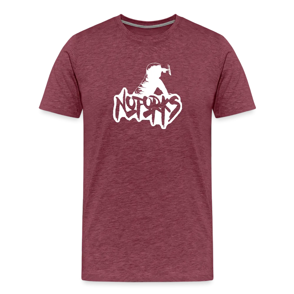 Unfork-gettable – No Forks Men’s Premium Tee (White Logo)