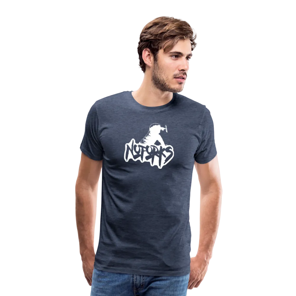 Unfork-gettable – No Forks Men’s Premium Tee (White Logo)
