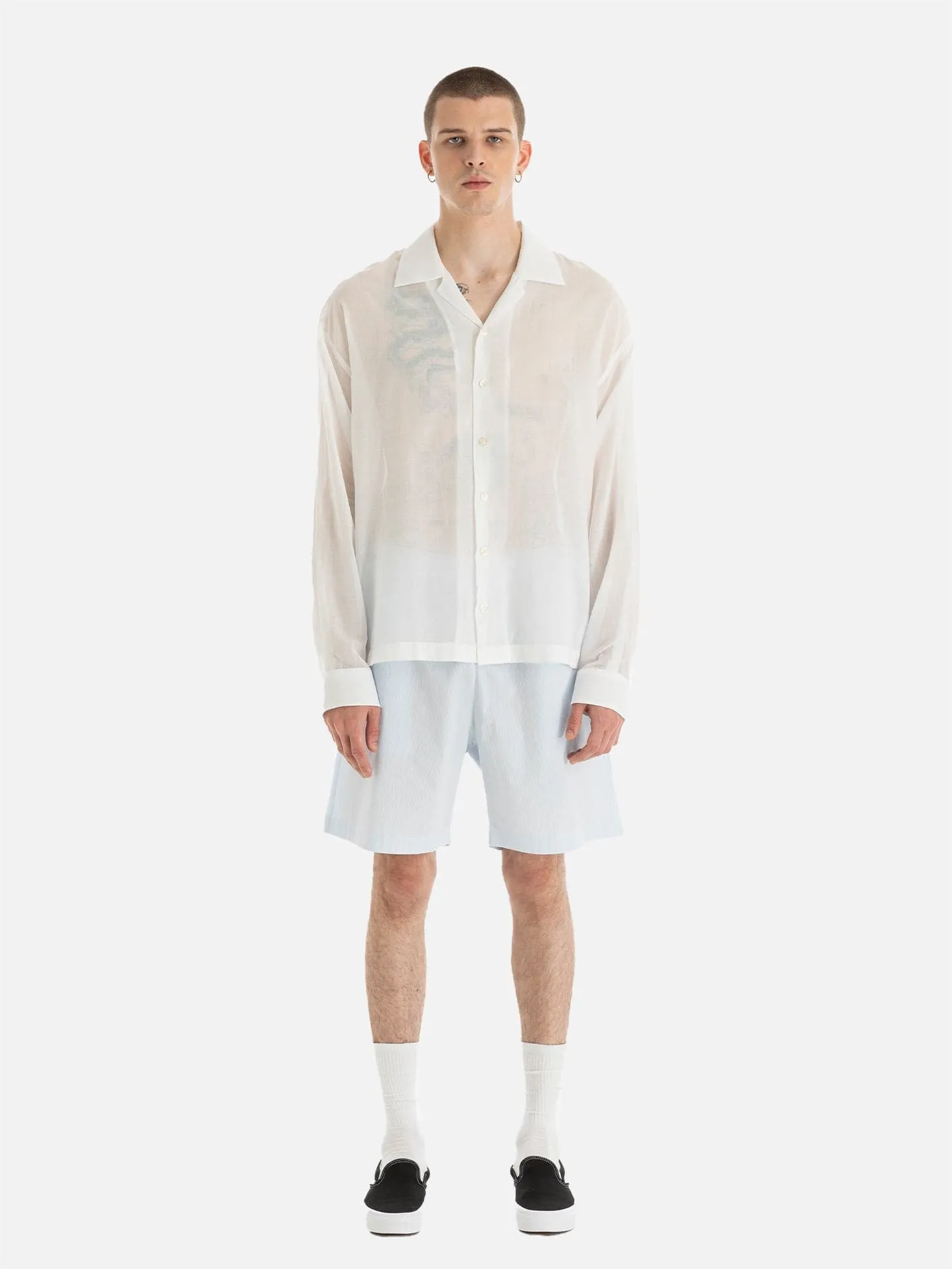 Unisex Nagoya Relaxed Kesim Gömlek - Kırık Beyaz