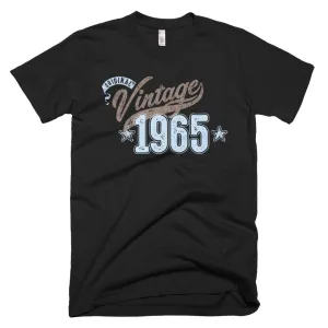 Unisex Year of Birth, 1965, "Vintage" Typographic T-Shirt
