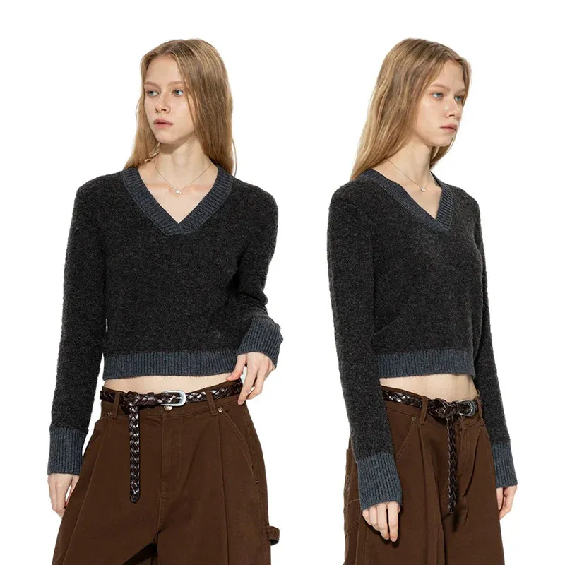 V-Neck Knit Sweater