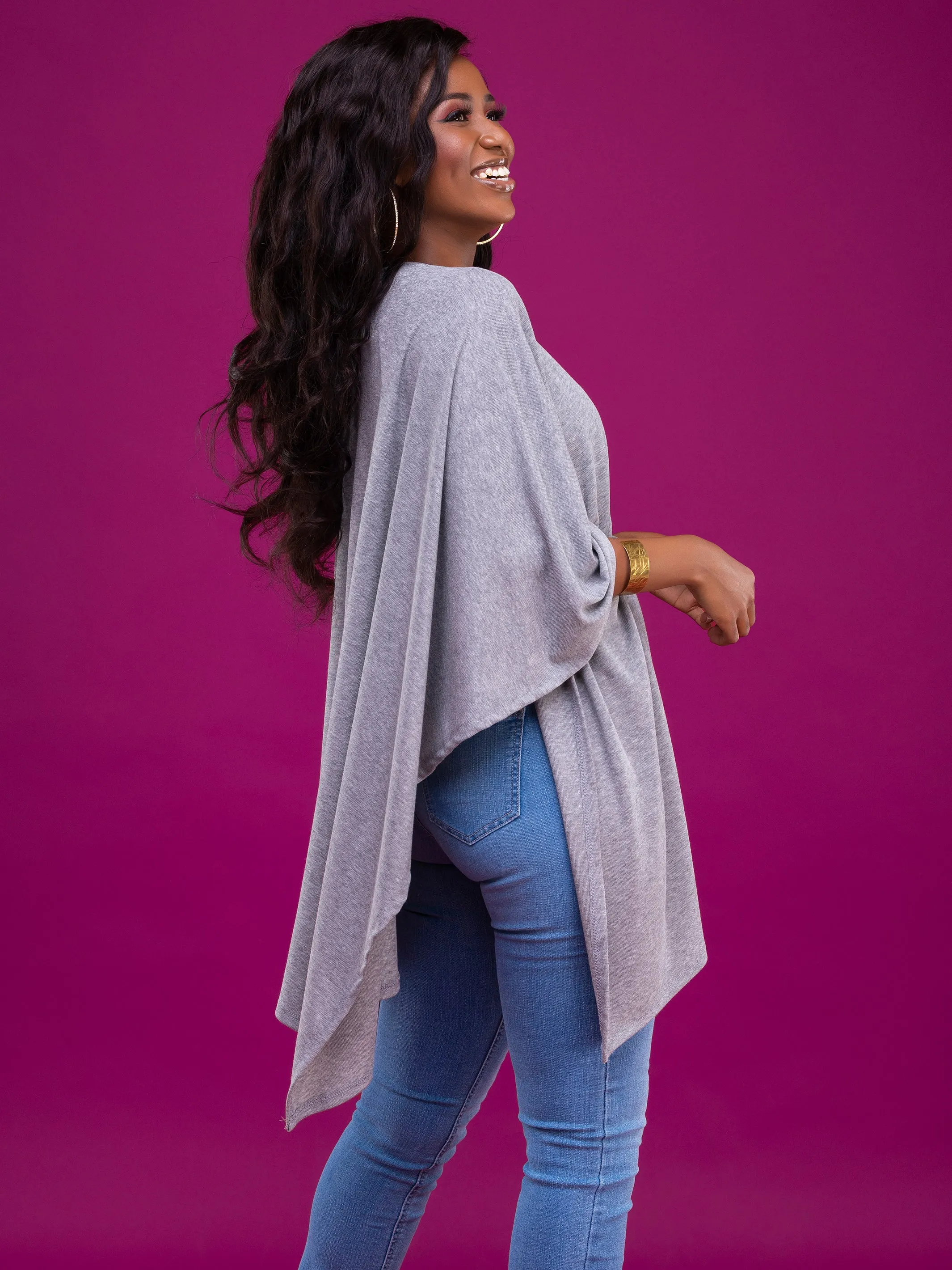 Vivo Rosie Shawl - Light Grey