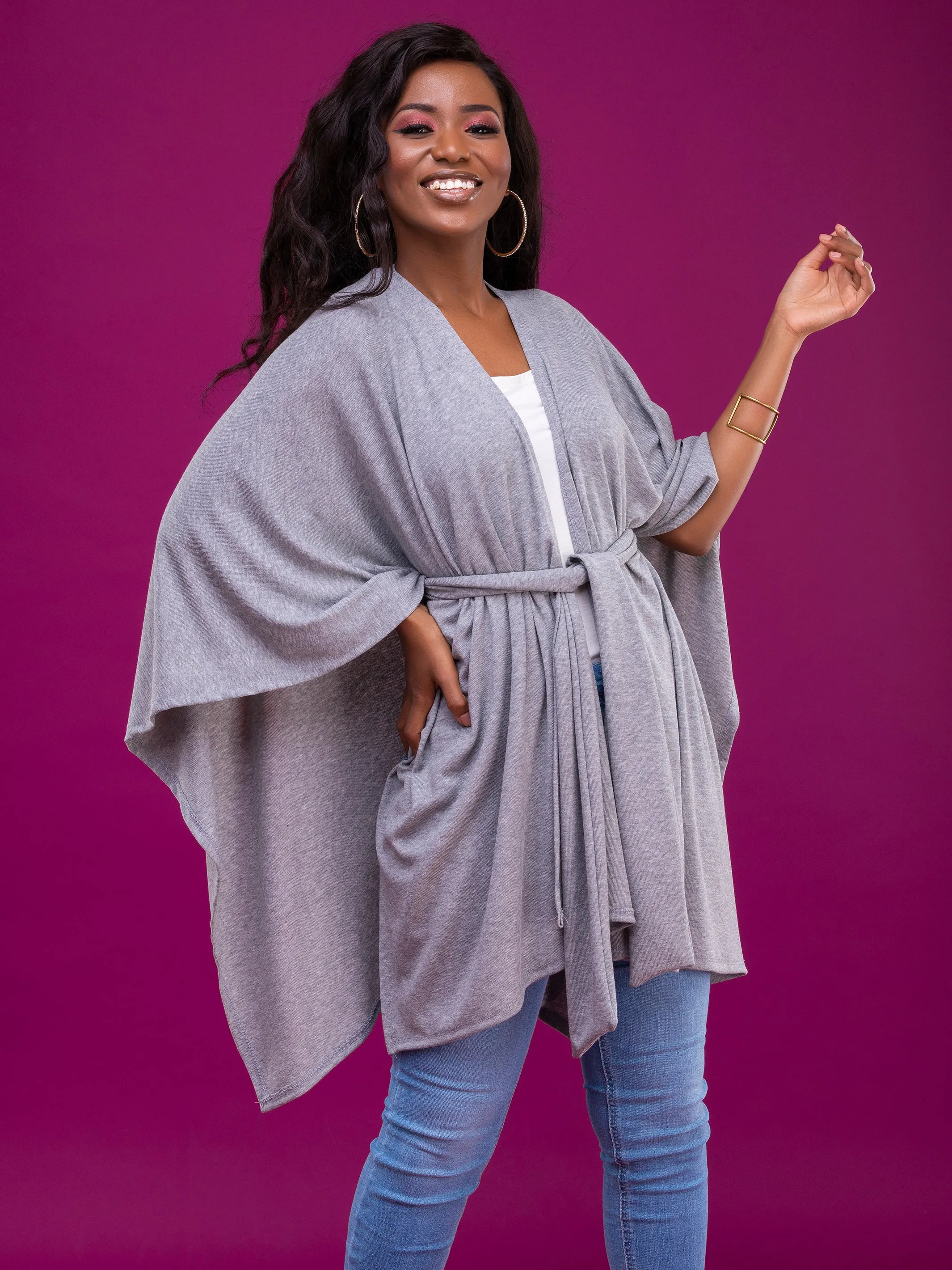 Vivo Rosie Shawl - Light Grey