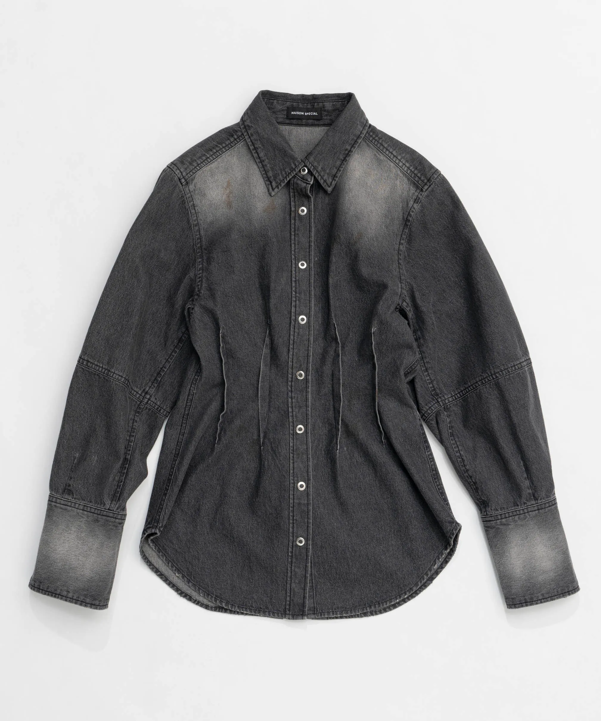 Waist Sharp Denim Shirt