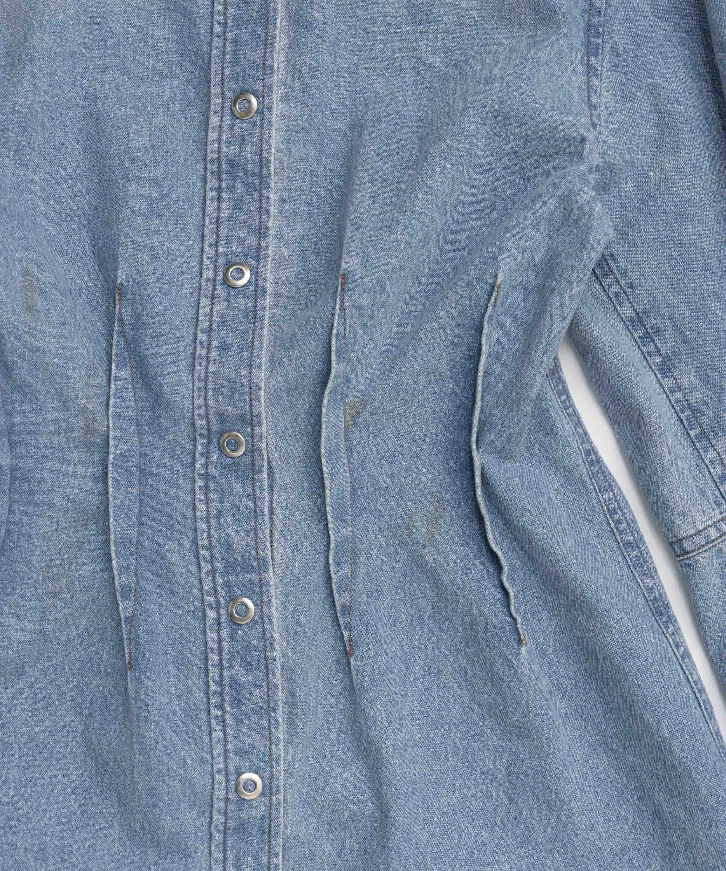 Waist Sharp Denim Shirt