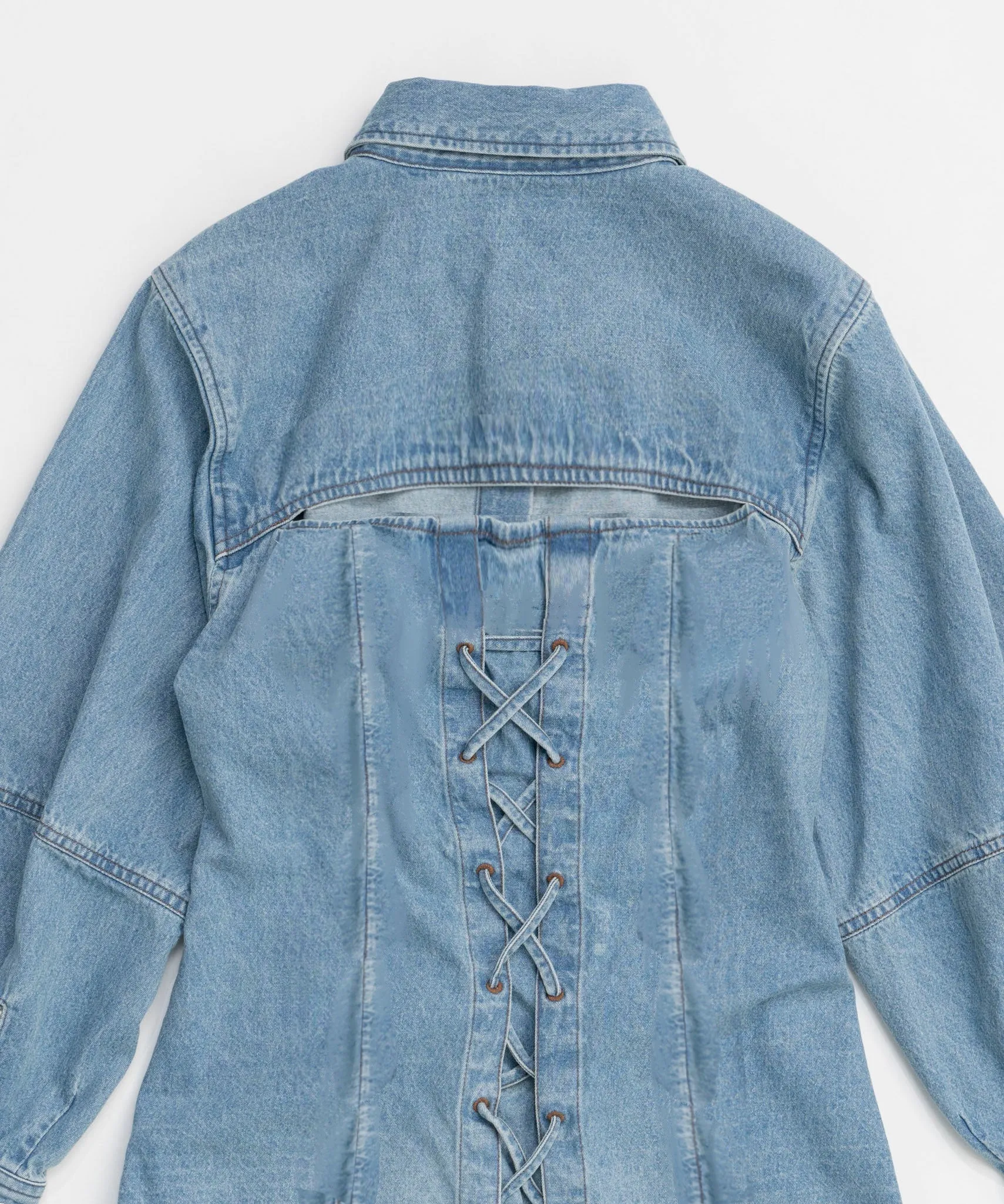 Waist Sharp Denim Shirt