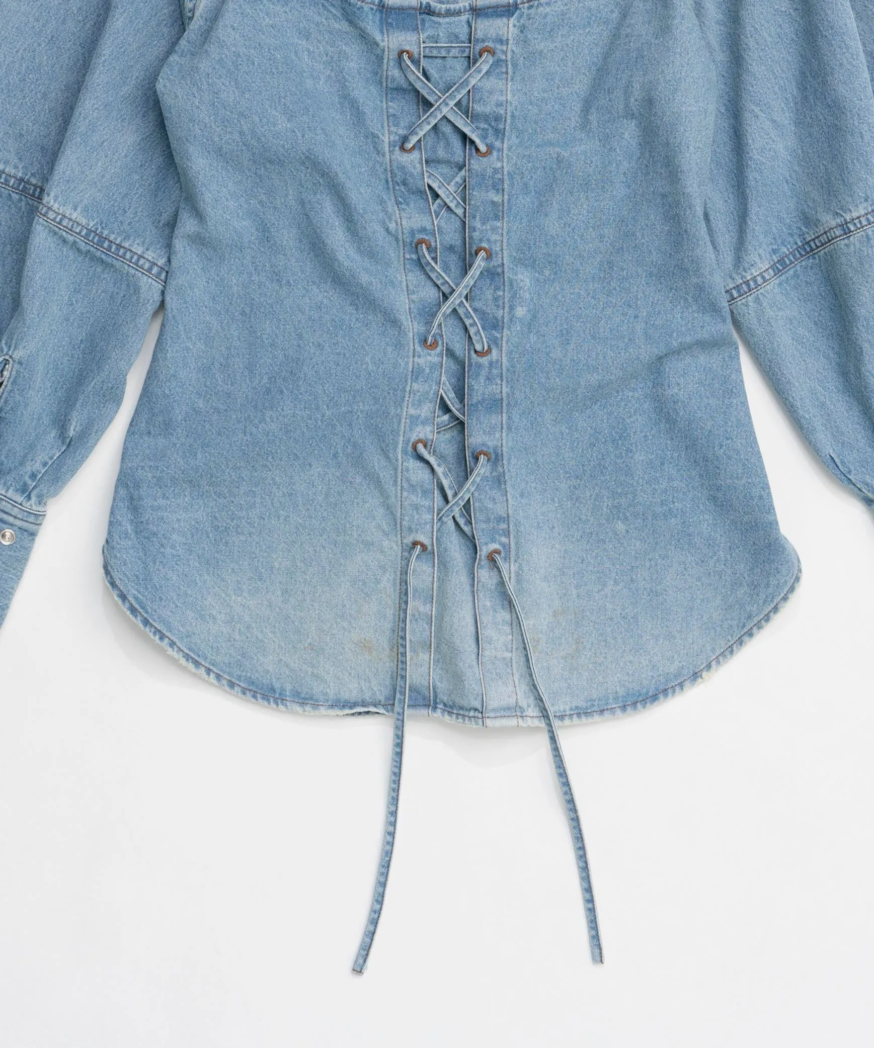 Waist Sharp Denim Shirt