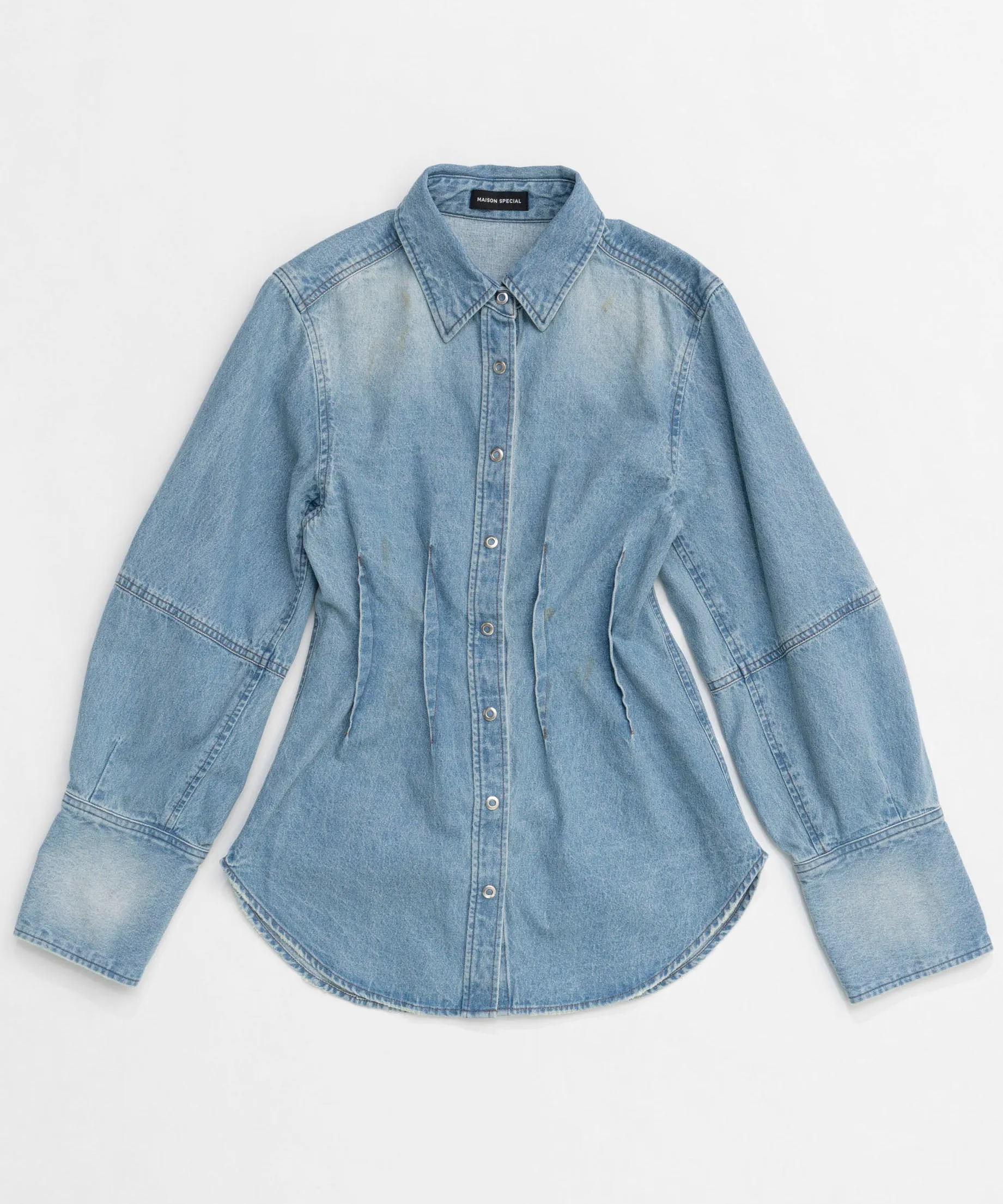 Waist Sharp Denim Shirt