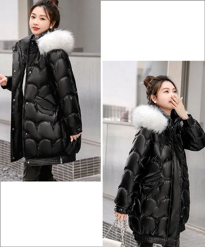 Waterproof Relaxed-Fit Quilted Puffer Jacket for Women