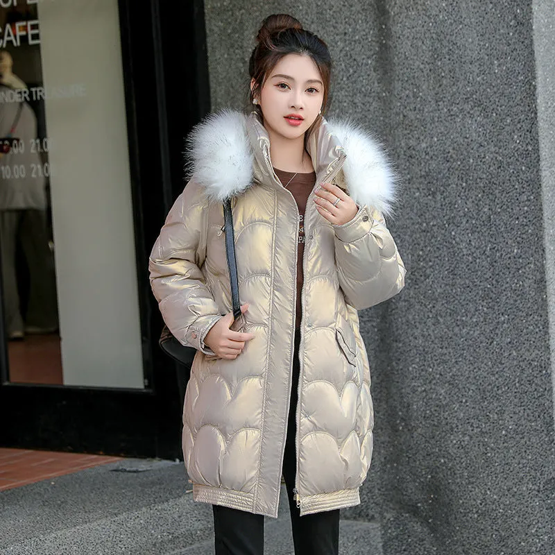 Waterproof Relaxed-Fit Quilted Puffer Jacket for Women