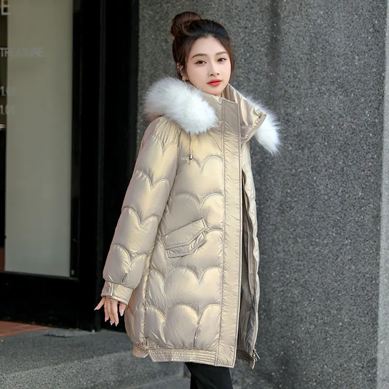 Waterproof Relaxed-Fit Quilted Puffer Jacket for Women