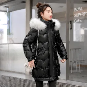 Waterproof Relaxed-Fit Quilted Puffer Jacket for Women