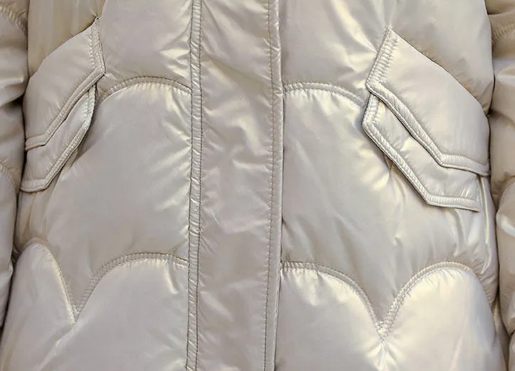 Waterproof Relaxed-Fit Quilted Puffer Jacket for Women