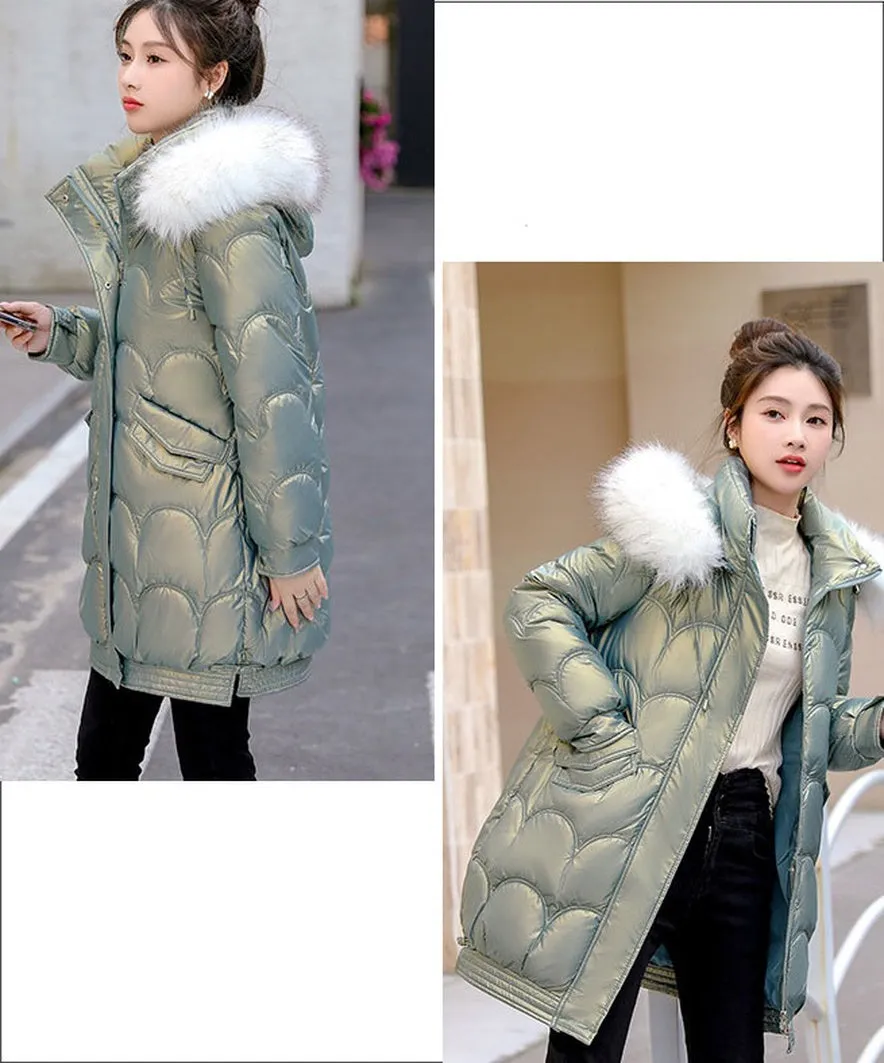Waterproof Relaxed-Fit Quilted Puffer Jacket for Women