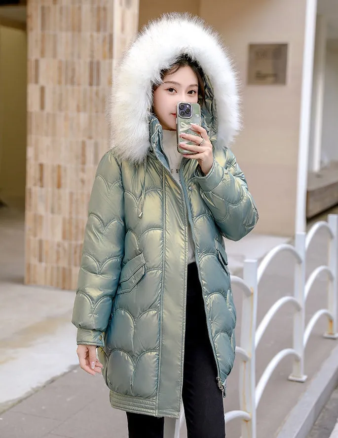 Waterproof Relaxed-Fit Quilted Puffer Jacket for Women