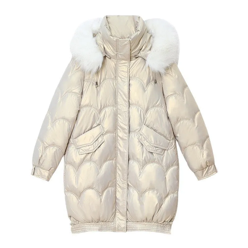 Waterproof Relaxed-Fit Quilted Puffer Jacket for Women