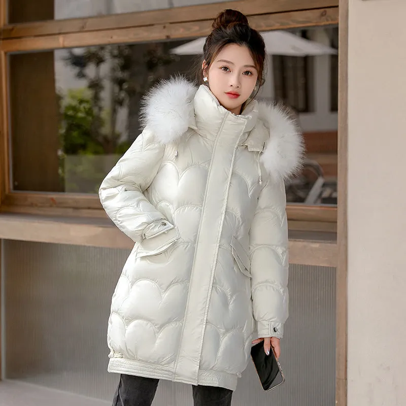 Waterproof Relaxed-Fit Quilted Puffer Jacket for Women