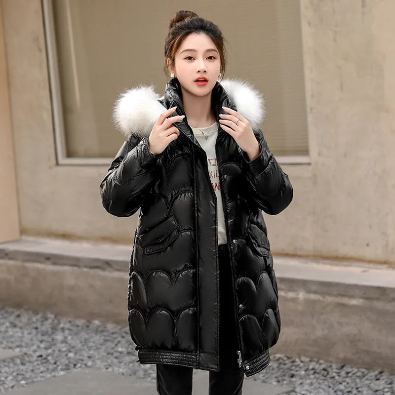 Waterproof Relaxed-Fit Quilted Puffer Jacket for Women