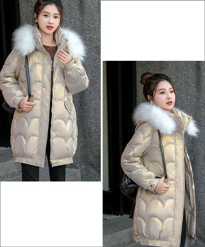 Waterproof Relaxed-Fit Quilted Puffer Jacket for Women