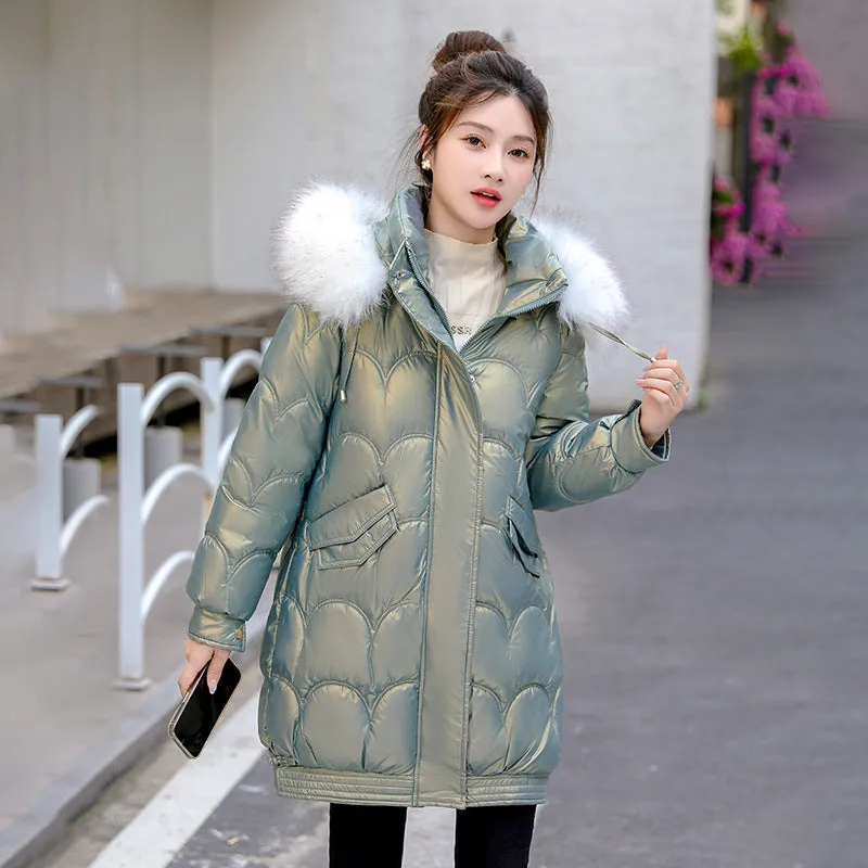 Waterproof Relaxed-Fit Quilted Puffer Jacket for Women