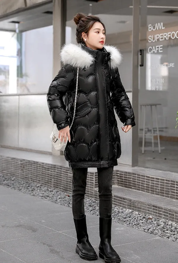 Waterproof Relaxed-Fit Quilted Puffer Jacket for Women