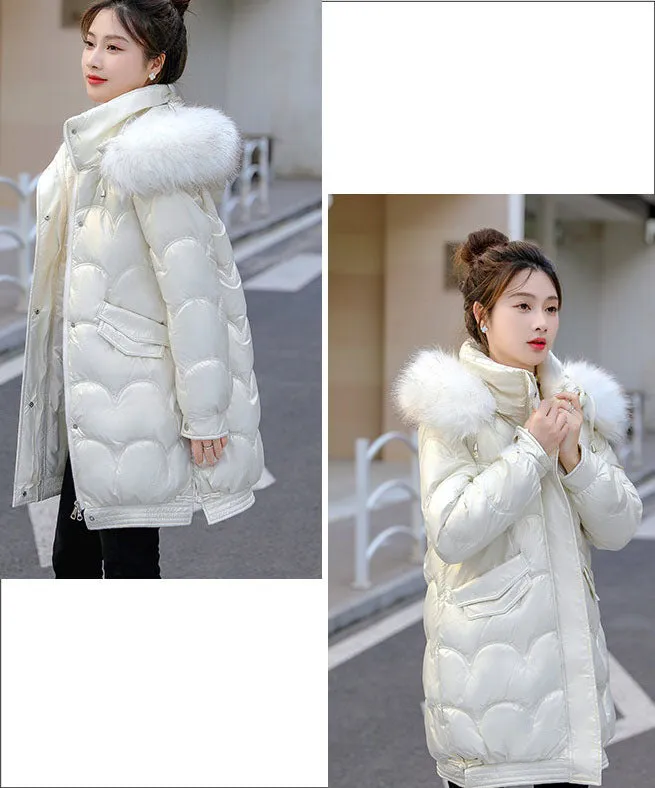 Waterproof Relaxed-Fit Quilted Puffer Jacket for Women