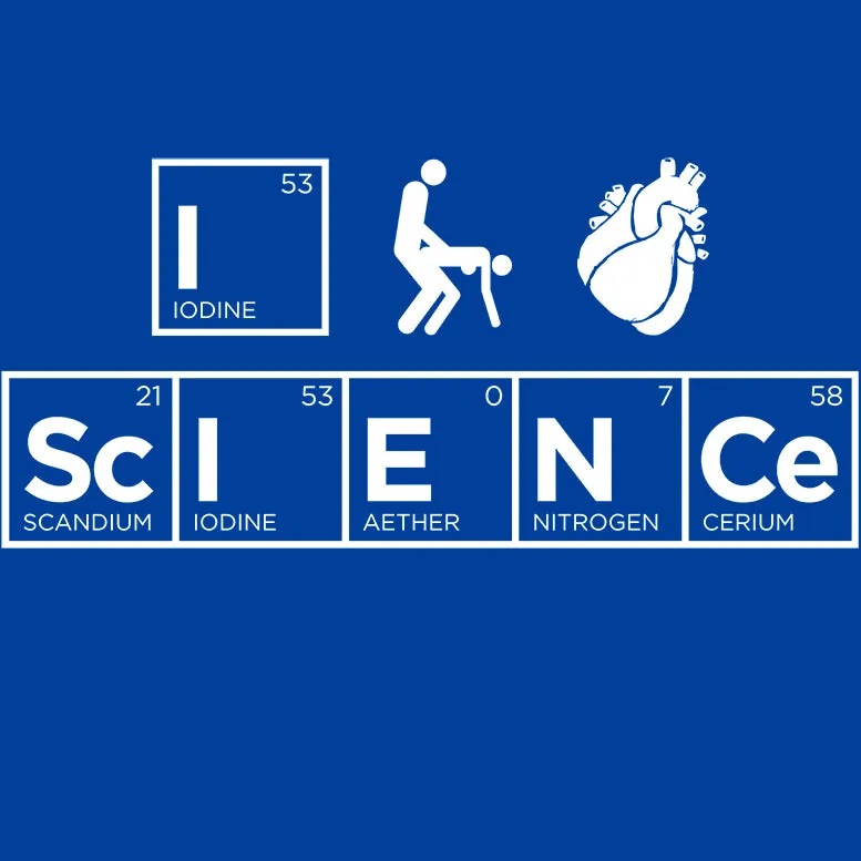 Weird Science I (Stick Figure Anatomical Heart) Science Official Women's T-shirt (Royal Blue)