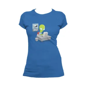 Weird Science I Want To Believe Official Women's T-shirt (Royal Blue)