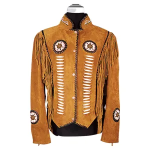 Western Fringe Brown Leather Jacket for Women WFJ201