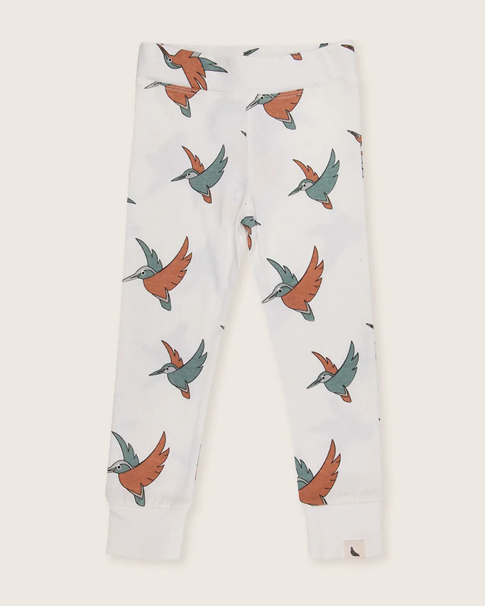 White Birdsong Print Leggings